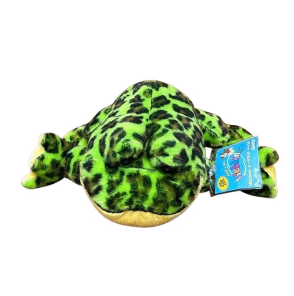 GANZ Webkinz Poison Dart Frog Green Black Plush Stuffed Animal Toy NWT